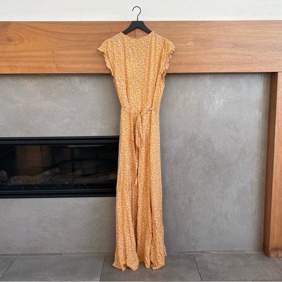 NWT Auguste the Label Dean Sierra Wrap Maxi Dress Yellow, Size 8 - Picture 15 of 16